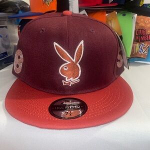 Playboy Burgundy and Brick Red Hat